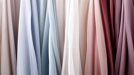 pastel colored curtains