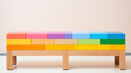 Pastel Cushioned Bench