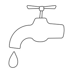 faucet plumbing resource saving water eco icon