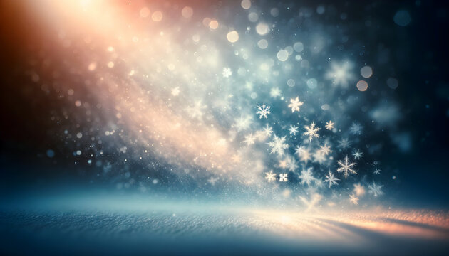 Winter Background, Serenity and Wonder: Snowflakes Drifting in the Wind on a Dark Background, Wallpaper, Background for the Winter Season, Magic, Winter Wonderland