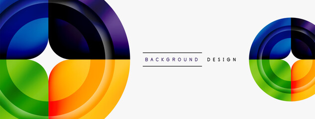 Obraz premium Circle abstract background. Wallpaper, banner, background, landing page, wall art, invitation, print, poster