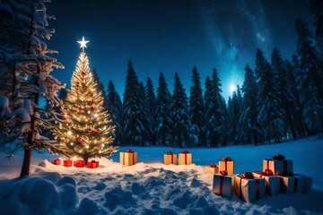 santa claus in the night