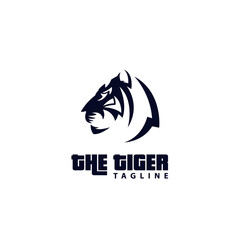 The Tiger Logo Symbol Design Template Flat Style Vector