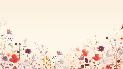 Small floral pattern PPT background poster web page, large blank background