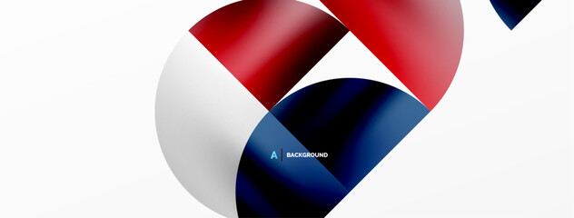 Obraz premium Minimalist geometric background featuring metallic round triangles, delivering sleek and modern visual aesthetic with emphasis on clean, metallic forms for wallpaper, banner, background, landing page