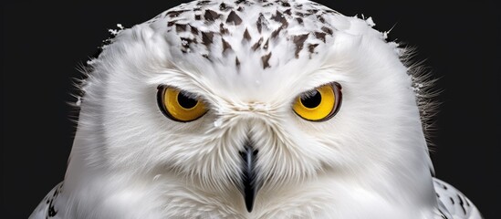 The snowy owl, scientifically known as Bubo scandiacus, is a captivating nocturnal bird of prey belonging to the family Strigidae, known for its stunning portrait-like appearance natural snow-covered