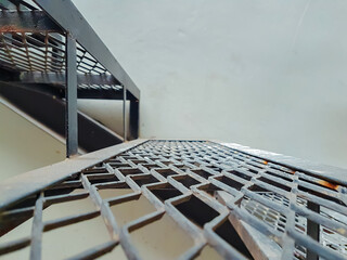 design of iron staircase access to upper floor 