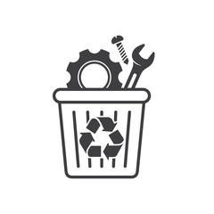 illustration of metal recycle, vector art.