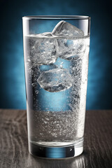 A glass of soda water generative AI