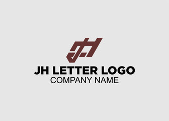 Fototapeta premium LOGO JH LETTER COMPANY NAME