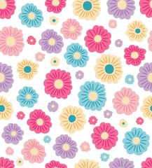 Simple Pastel Floral Pattern Design
