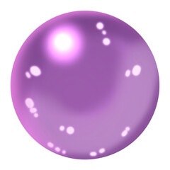 Realistic purple glass ball 