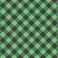 Gingham seamless pattern.Checkered tartan plaid repeat pattern in Green.Geometric vector illustration background wallpaper