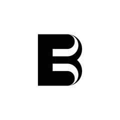 Unique EB BE letter monogram logo
