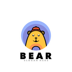 Bear simple mascot logo 