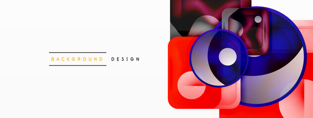 Abstract background design showcasing glossy glass geometric shapes in meticulously crafted vector composition wtih polished and contemporary visual experience