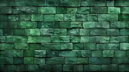 Seamless St. Patrick's Day background with green brick wall