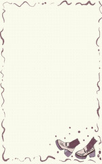 Beige background pattern schedule paper plan painting illustration shoes 