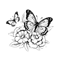 Flowers And Butterflies