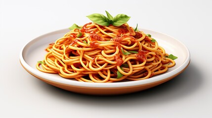 a plate of delicious spaghetti with cheese toping. 