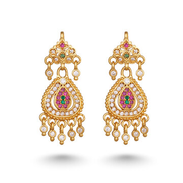 Plain Chandbali From Vasah - South India Jewels | Gold earrings designs,  Bridal gold jewellery designs, Bridal gold jewellery