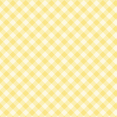 Gingham seamless pattern.Checkered tartan plaid repeat pattern in yellow.Geometric vector illustration background wallpaper
