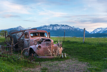Farm Truck Abandoned In Field