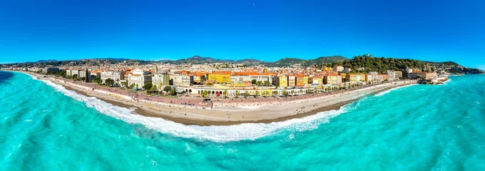 Foto op Plexiglas Aerial view of Nice, Nice, the capital of the Alpes-Maritimes department on the French Riviera © alexey_fedoren