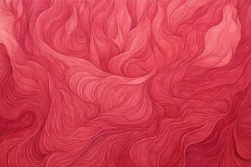 Crimson Delight: Wavy Fragment of Artwork on Paper with Vibrant Red Hue