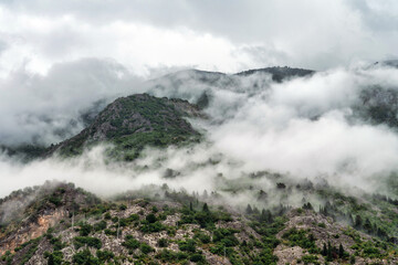 Fog in mountains