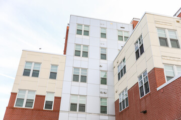 modern building in urban landscape, symbolizing corporate success, real estate, and business innovation amidst cityscape backdrop, shot at dusk