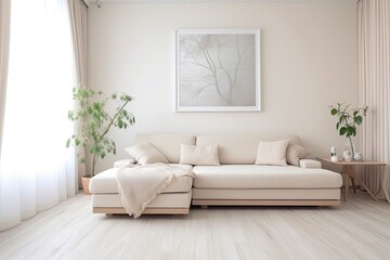 Eggshell Elegance: Minimalist Home Interior Design in a Clean, Light Palette