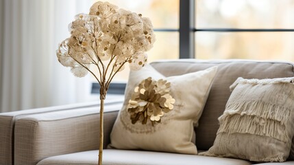 Throw Pillows in Soft Hue