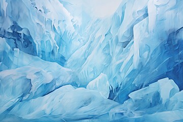 Glacier Color Wonderland: Captivating Winter Landscape Design - obrazy, fototapety, plakaty