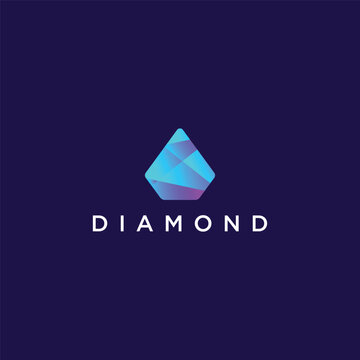 Diamond vector colorful abstract logo