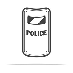 Police ballistic shield icon transparent vector isolated