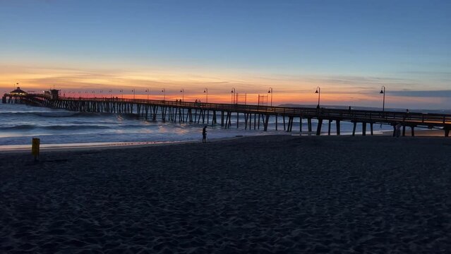San Diego, California, United States: Sunset at Imperial Beach in San Diego, USA