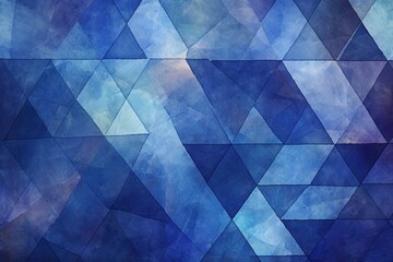 Indigo Mosaic: Vintage Abstract Illustration in a Colorful Delight