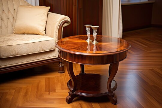 Rich and Warm: Mahogany Color Shines in Polished Wood Furniture Photo