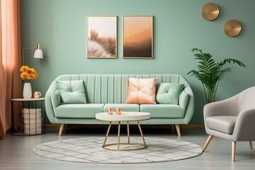 Fresh and Soothing: Mint Green Color as a Stylish Backdrop for Your Digital Design