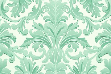 Fototapeta na wymiar Stylish Mint Green Fashion: Simple Decorative Patterns for Modern Trendsetters