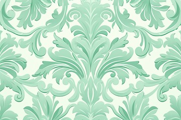 Fototapeta premium Stylish Mint Green Fashion: Simple Decorative Patterns for Modern Trendsetters