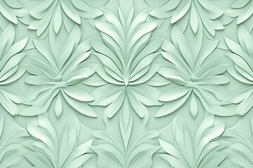 Fototapeta premium Mint Green Fashion: Simple Decorative Pattern - Image