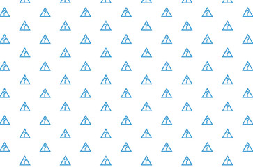 Digital png illustration of blue pattern of triangles with question marks on transparent background