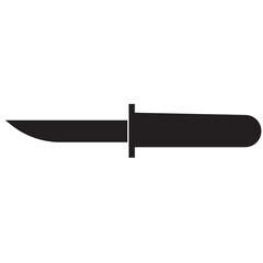 Digital png illustration of black knife on transparent background