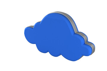 Digital png illustration of blue cloud on transparent background