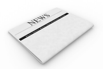 Digital png illustration of black and white newspaper on transparent background