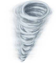 Digital png illustration of gray long whirlwind on transparent background