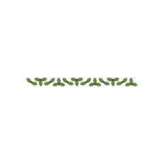 Digital png illustration of mistletoe leaves and fruits on transparent background