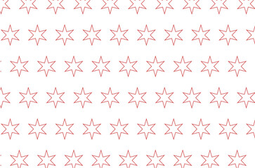 Digital png illustration of red stars repeated on transparent background